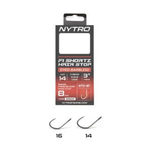 Nytro NTO-B1 F1 Shortz Hair Stop Rigs - 3in / 7.5cm