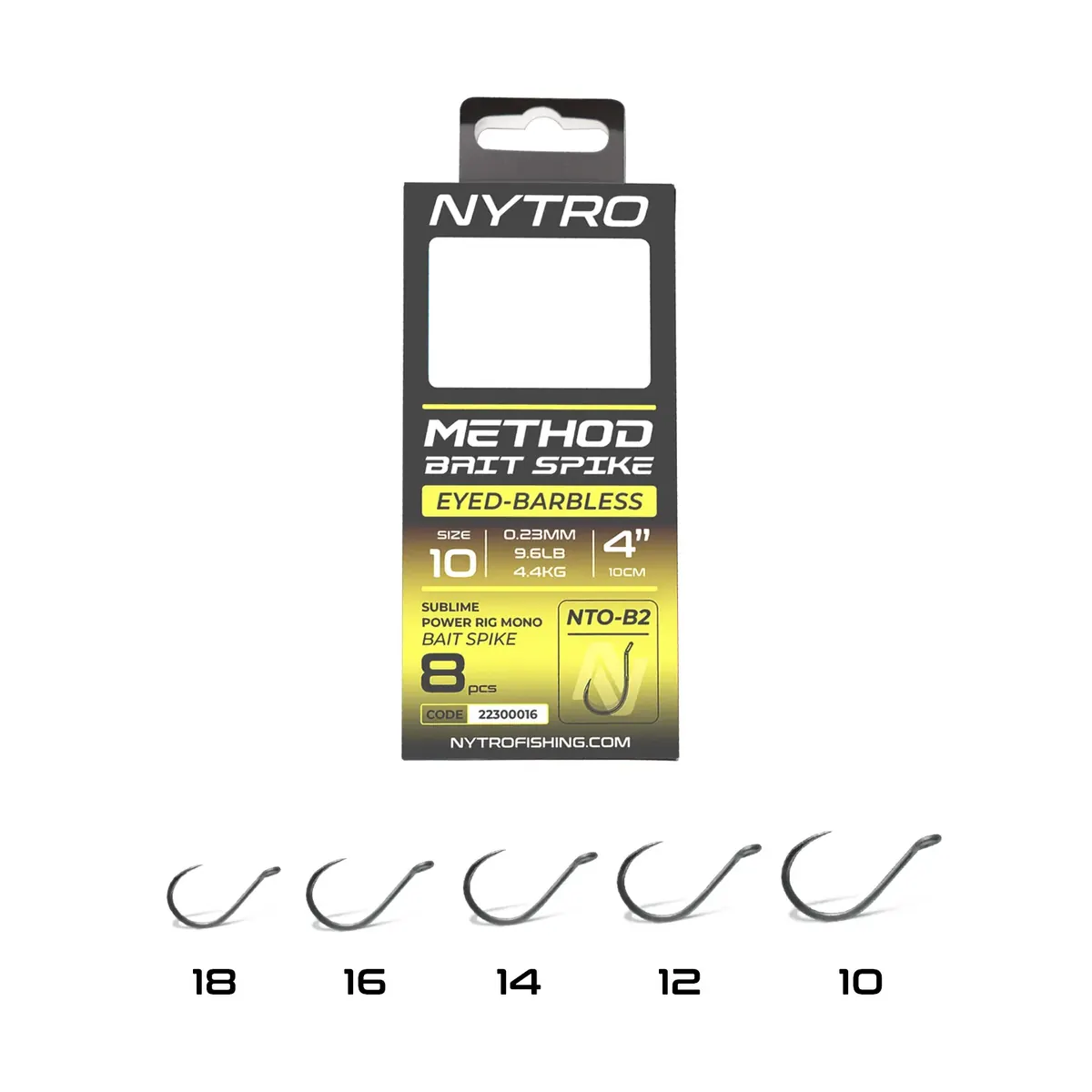 Nytro NTO-B2 Method Bait Spike Rigs - 4in / 10cm